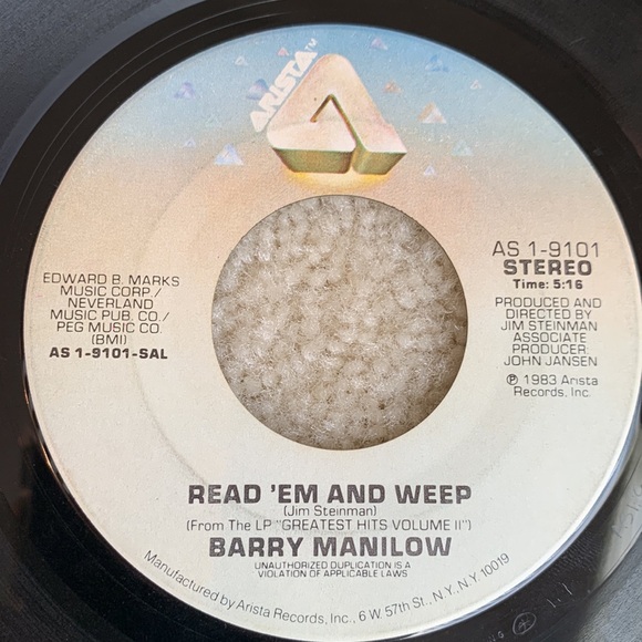 3 Vintage Barry Manilow 7” Vinyl Records - Picture 9 of 15
